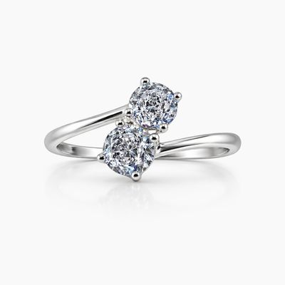 ANILLO DOBLE CZ # 7, PLATA .925