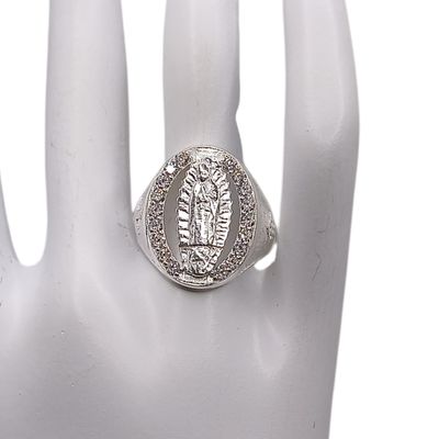 ANILLO VIRGEN DE GPE, # 7, PLATA .925