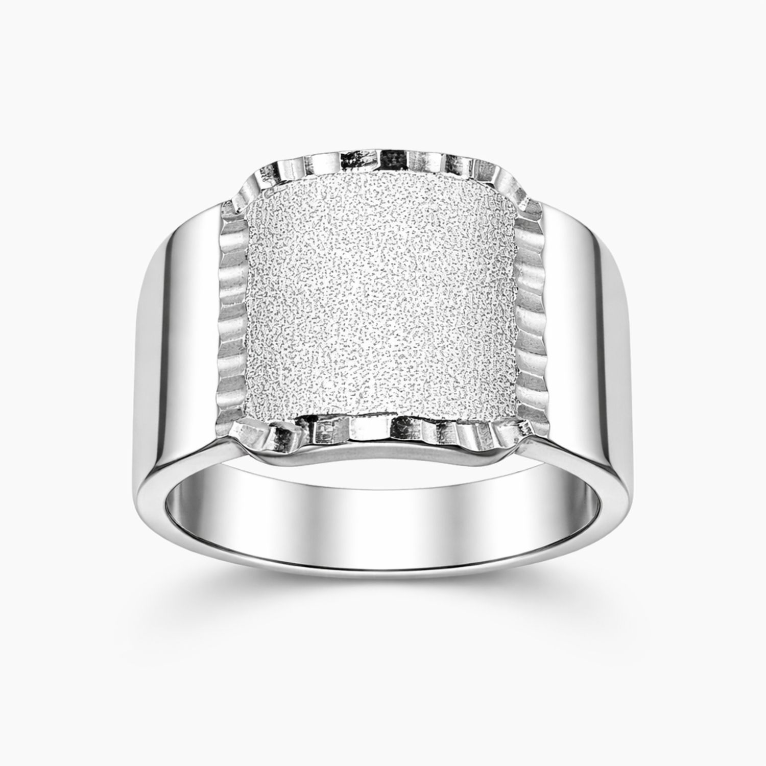 ANILLO ANCHO # 7.5, PLATA .925