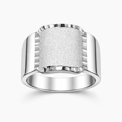 ANILLO ANCHO # 7.5, PLATA .925