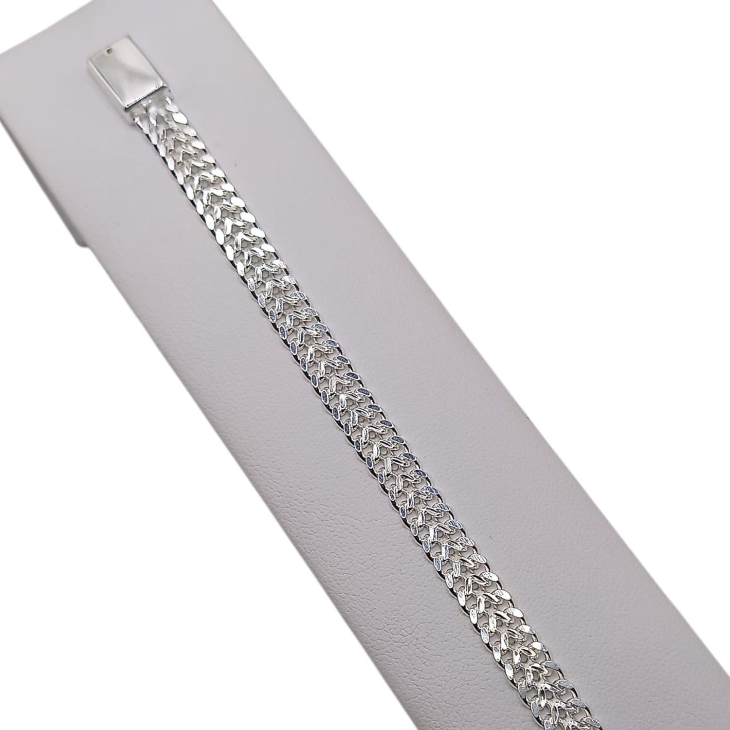 PULSERA CABALLERO 9", 10 MM, PLATA .925