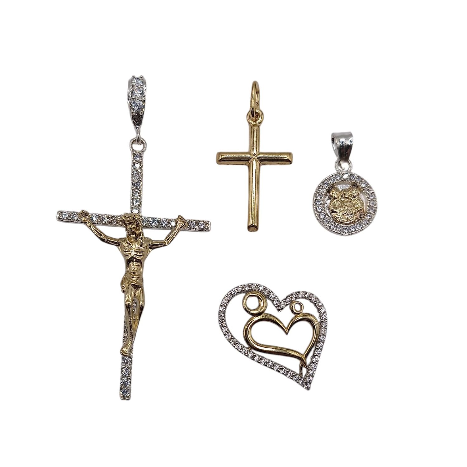 PAQUETE DE DIJES, 2 COLORES, PLATA .925