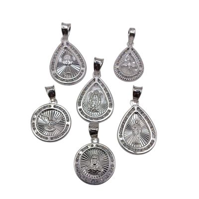 PAQUETE DE MEDALLAS 6 DIFERENTES, PLATA .925