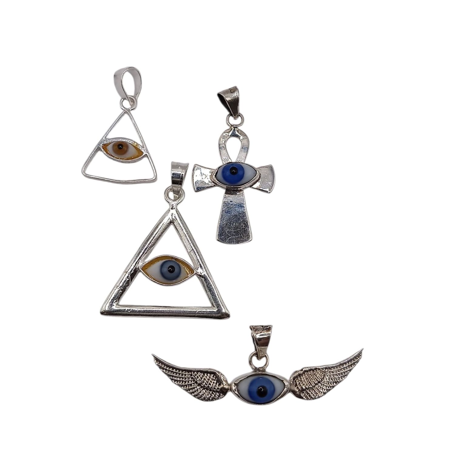 PAQUETE DE DIJES CON OJITO, PLATA .925