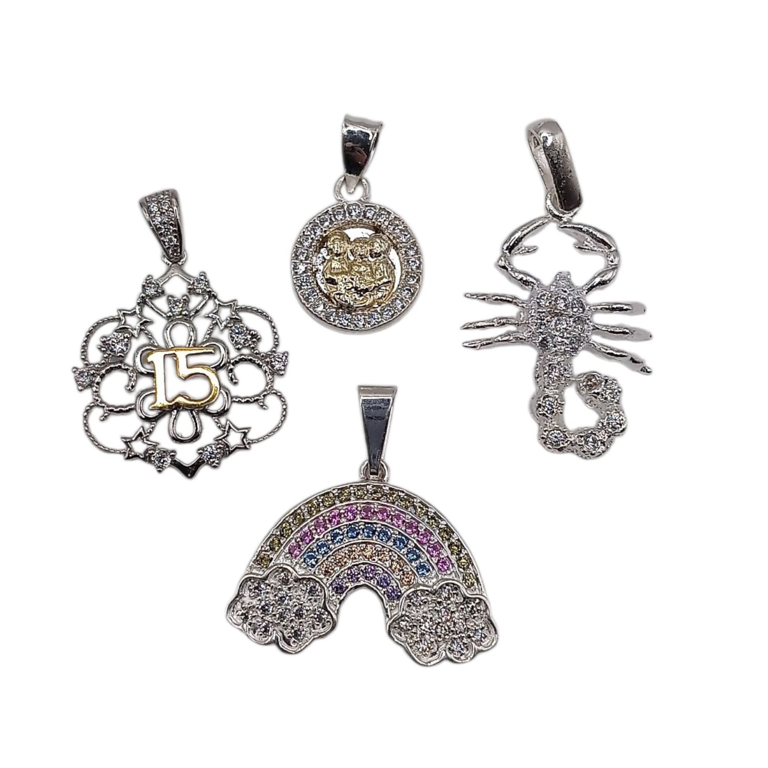 PAQUETE DE DIJES VARIOS, PLATA .925