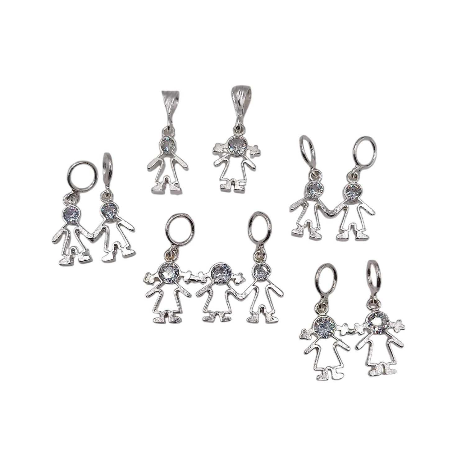 PAQUETE DE DIJES DE NIÑOS, PLATA .925