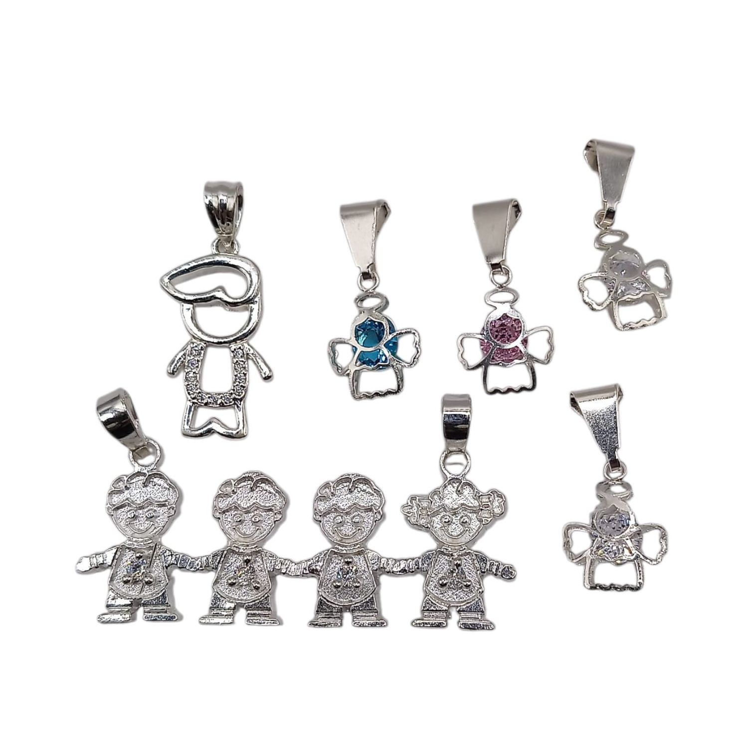 PAQUETE DE DIJES DE NIÑOS, PLATA .925