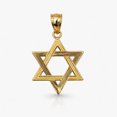 DIJE ESTRELLA DE DAVIS, 2. 5 CM, ORO 14K