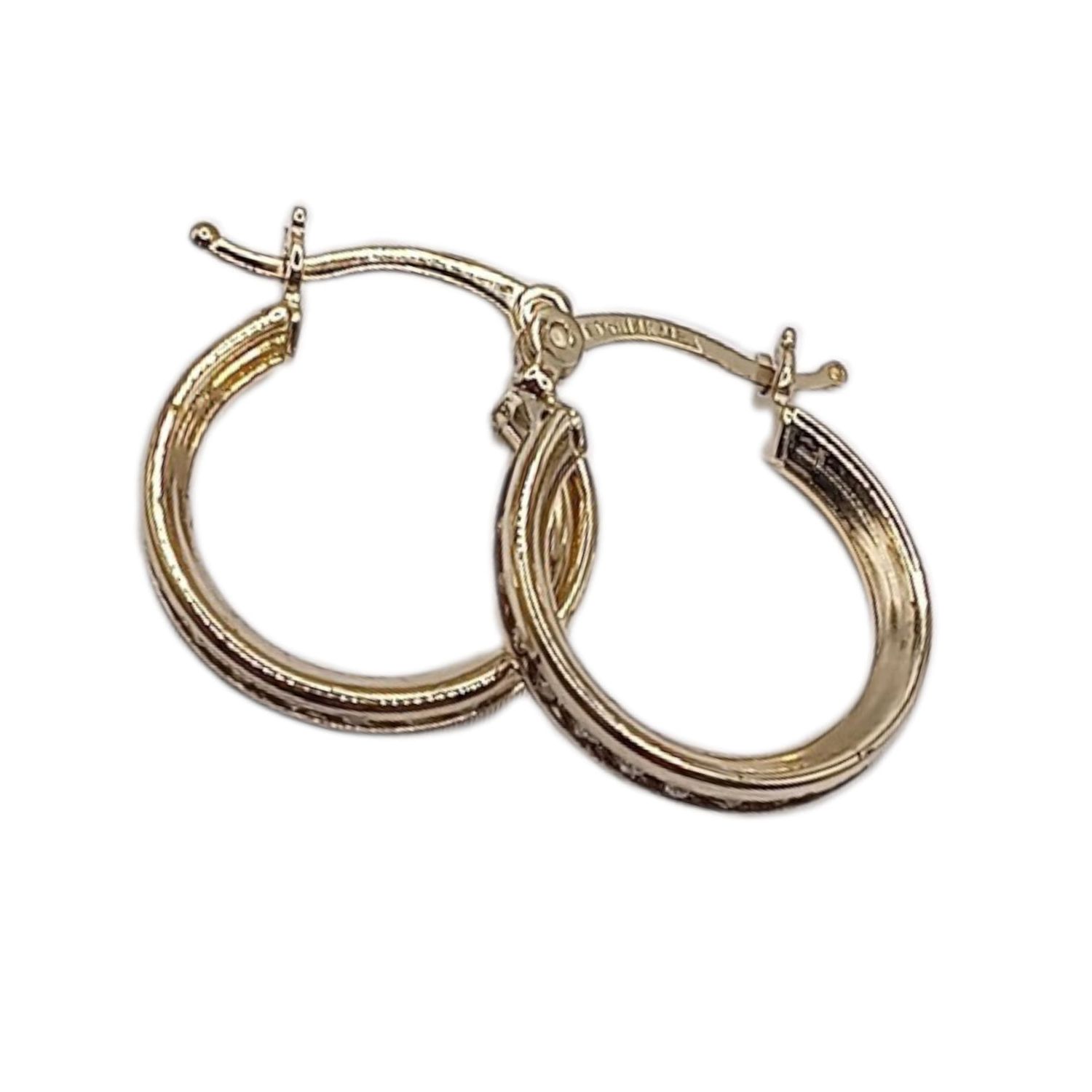 ARRACADA CANAL CON CZ,  2 CM, ORO 10K