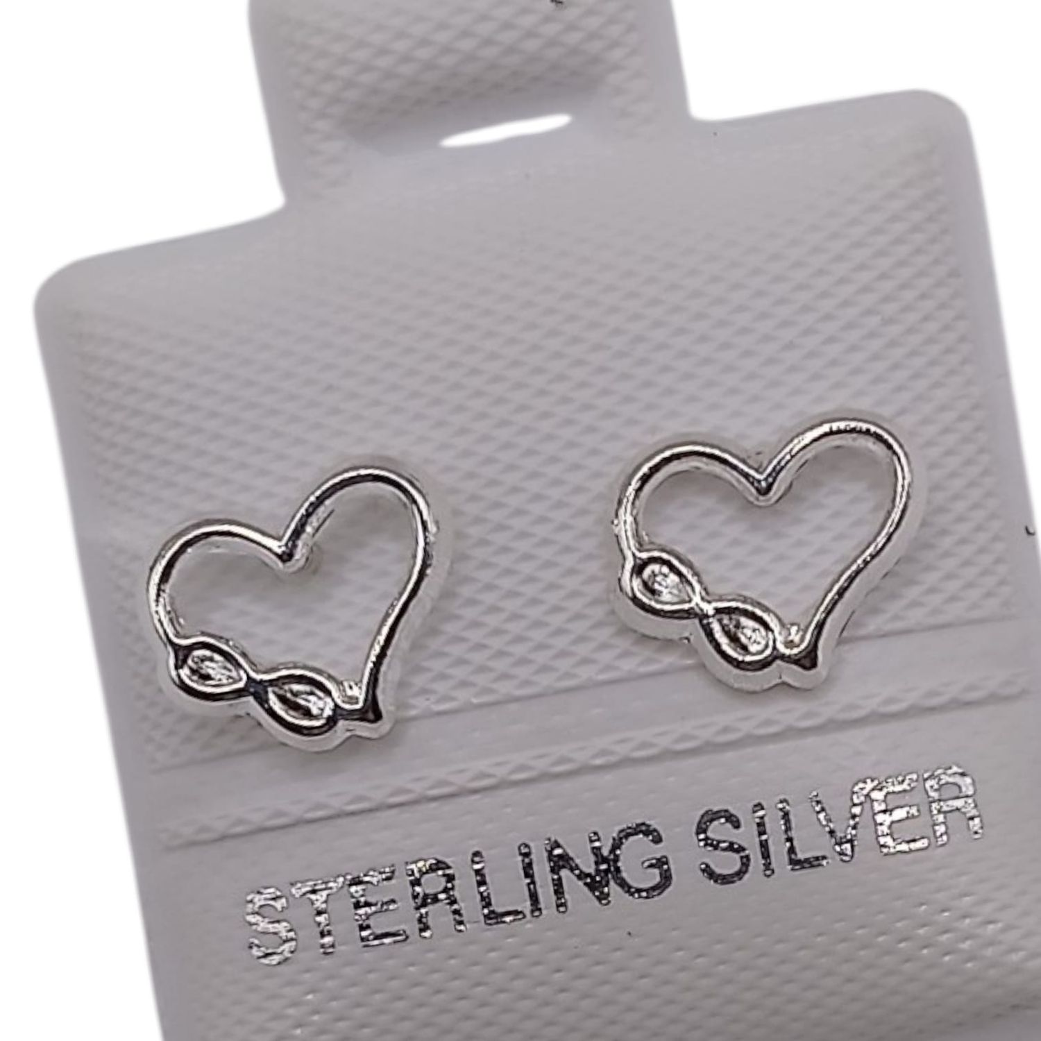 BROQUEL CORAZON CON INFINITO, BROCHE DE BOLITA, PLATA .925