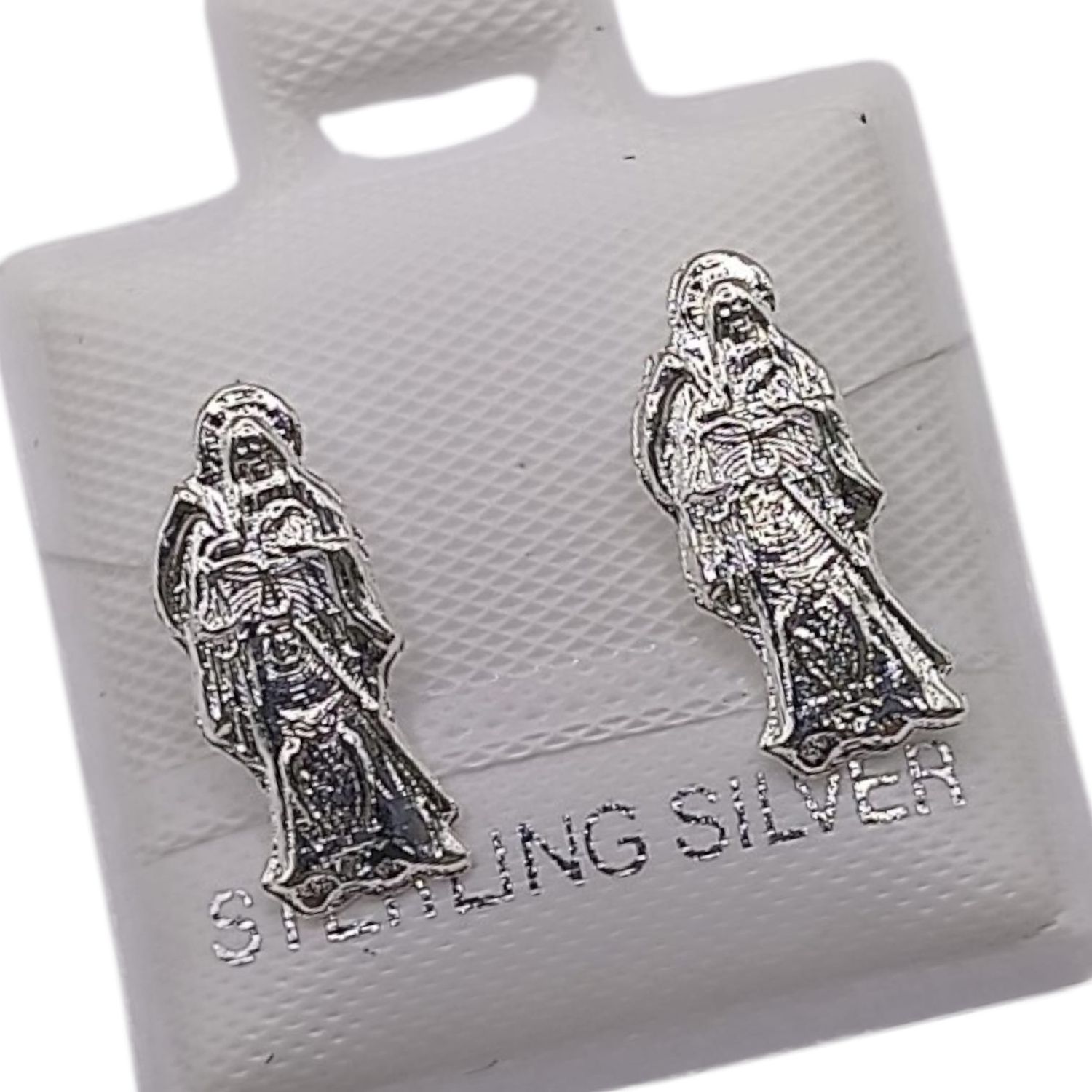 BROQUEL SANTA MUERTE, BROCHE BOLITA, PLATA .925