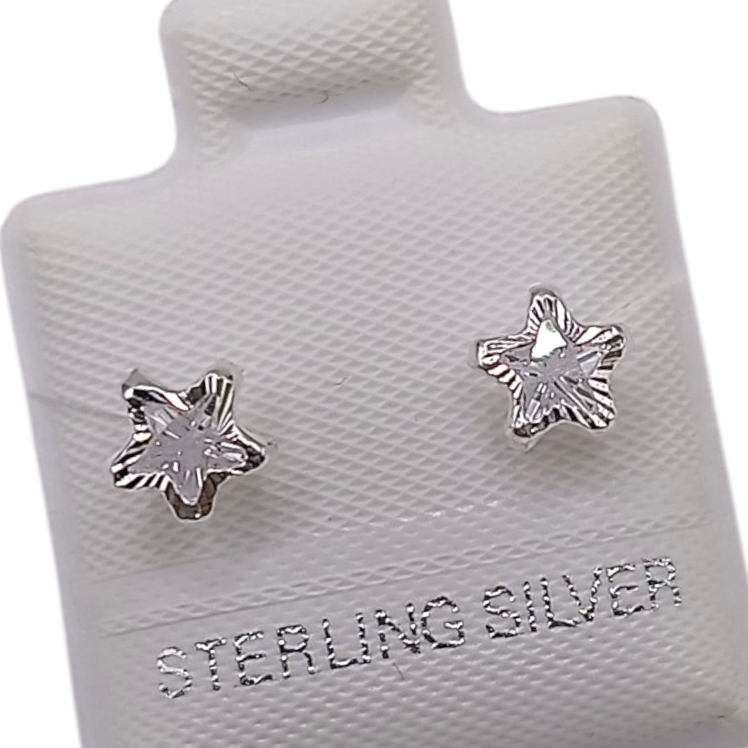 BROQUEL ESTRELLA CZ BCA, BROCHE DE BOLITA, PLATA .925