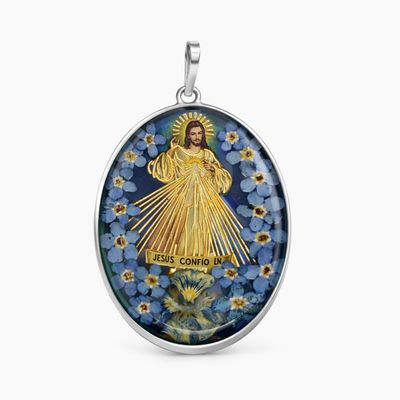 DIJE SEÑOR MISERICORDIA, 4 CM, PLATA .925