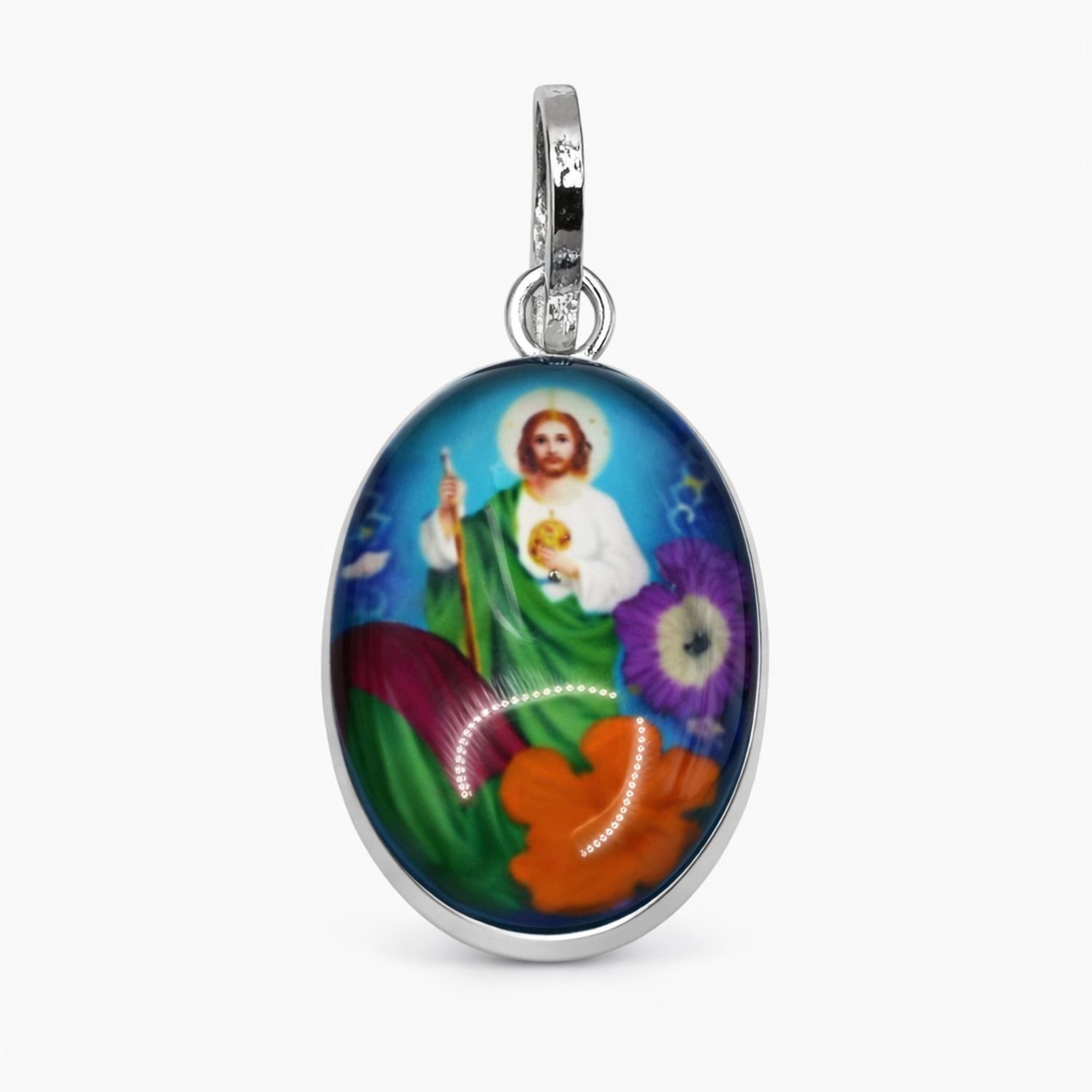 DIJE SAN JUDAS, 1.5 CM, PLATA .925