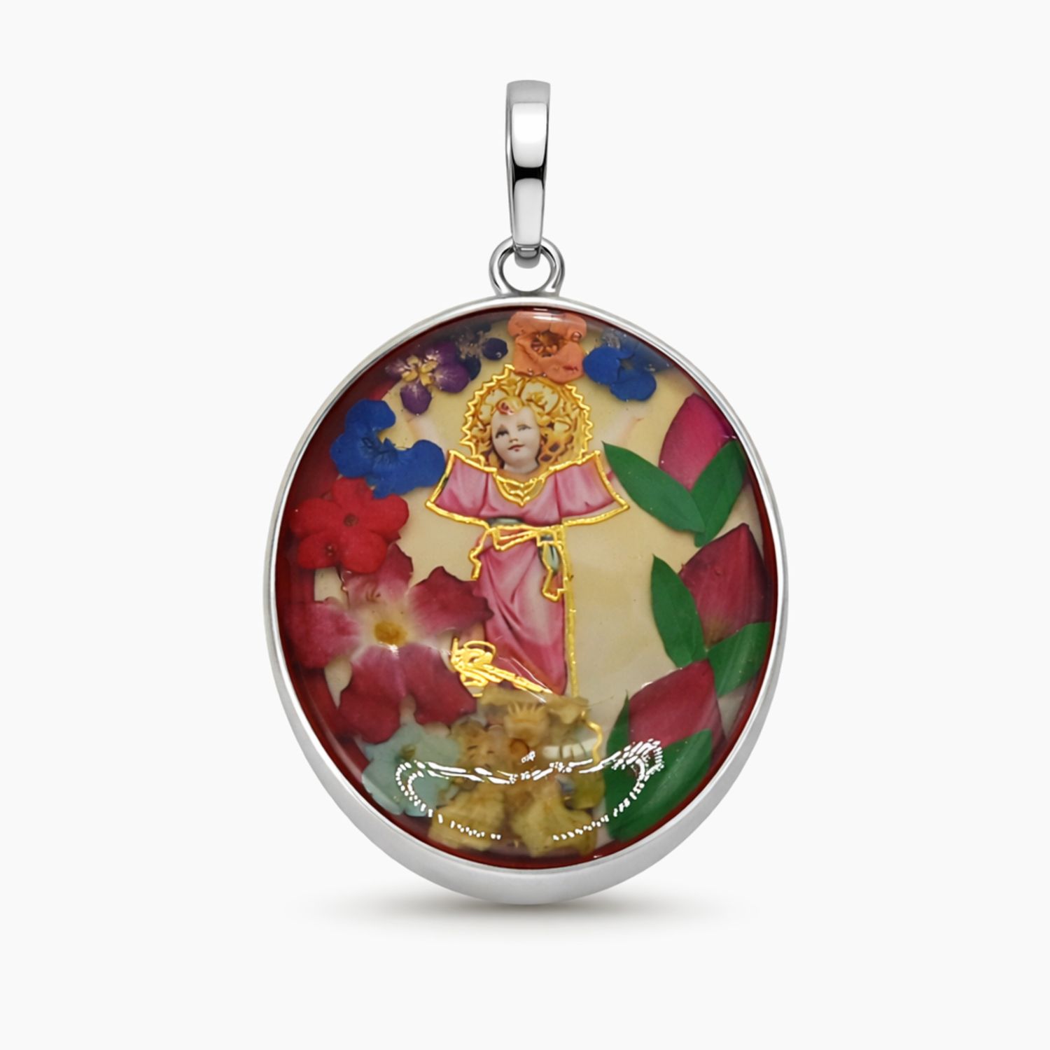 DIJE DIVINO NIÑO, 4 CM, PLATA .925