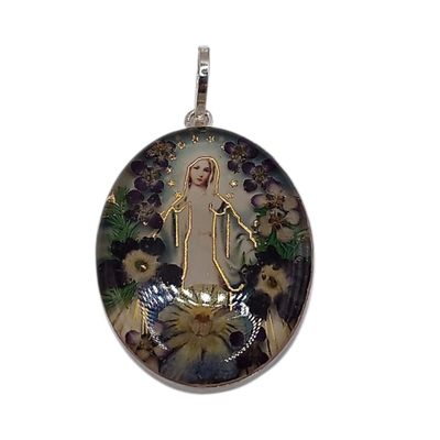 DIJE VIRGEN MARIA, 3.5 CM, PLATA .925