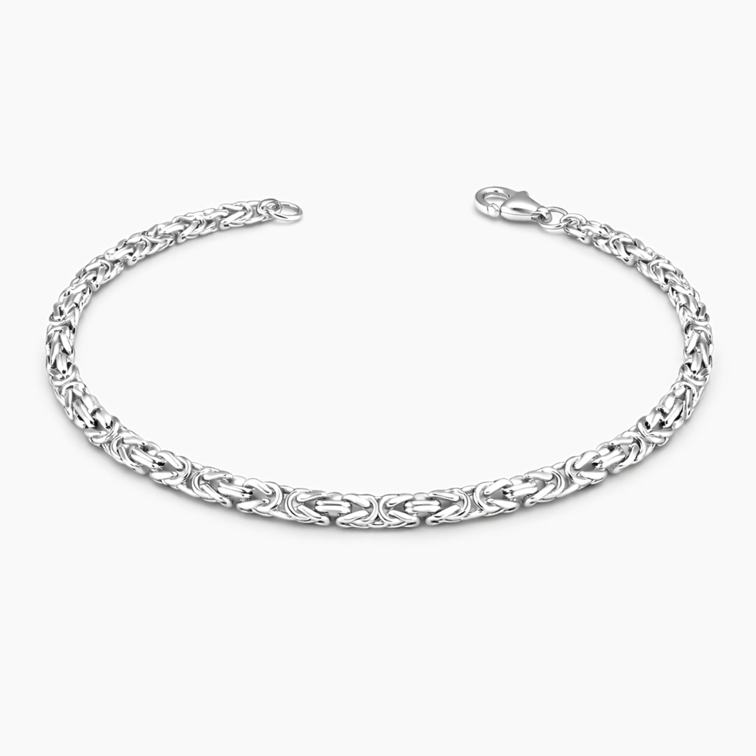 PULSERA TEJIDA 8.5"  2MM, PLATA .925