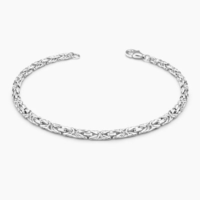 PULSERA TEJIDA 8.5"  2MM, PLATA .925