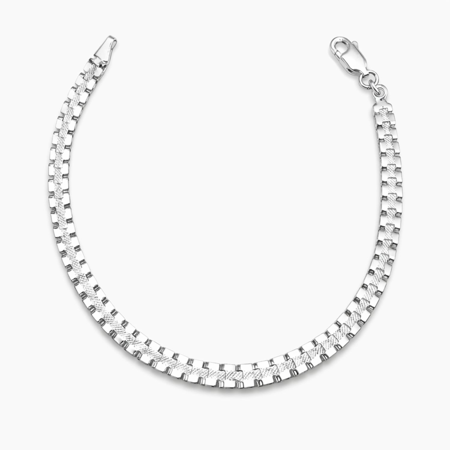 PULSERA 7" TEJIDO PRINCESA PLATA .925