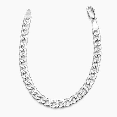 PULSERA CUBANA 7.5" 5 MM, PLATA .925