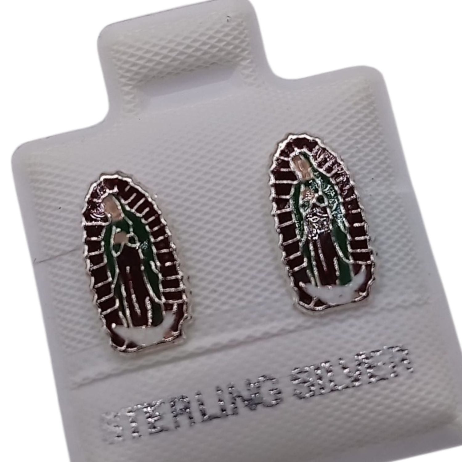 BROQUEL ESMALTADO VIRGEN DE GPE, BROCHE BOLITA, PLATA .925