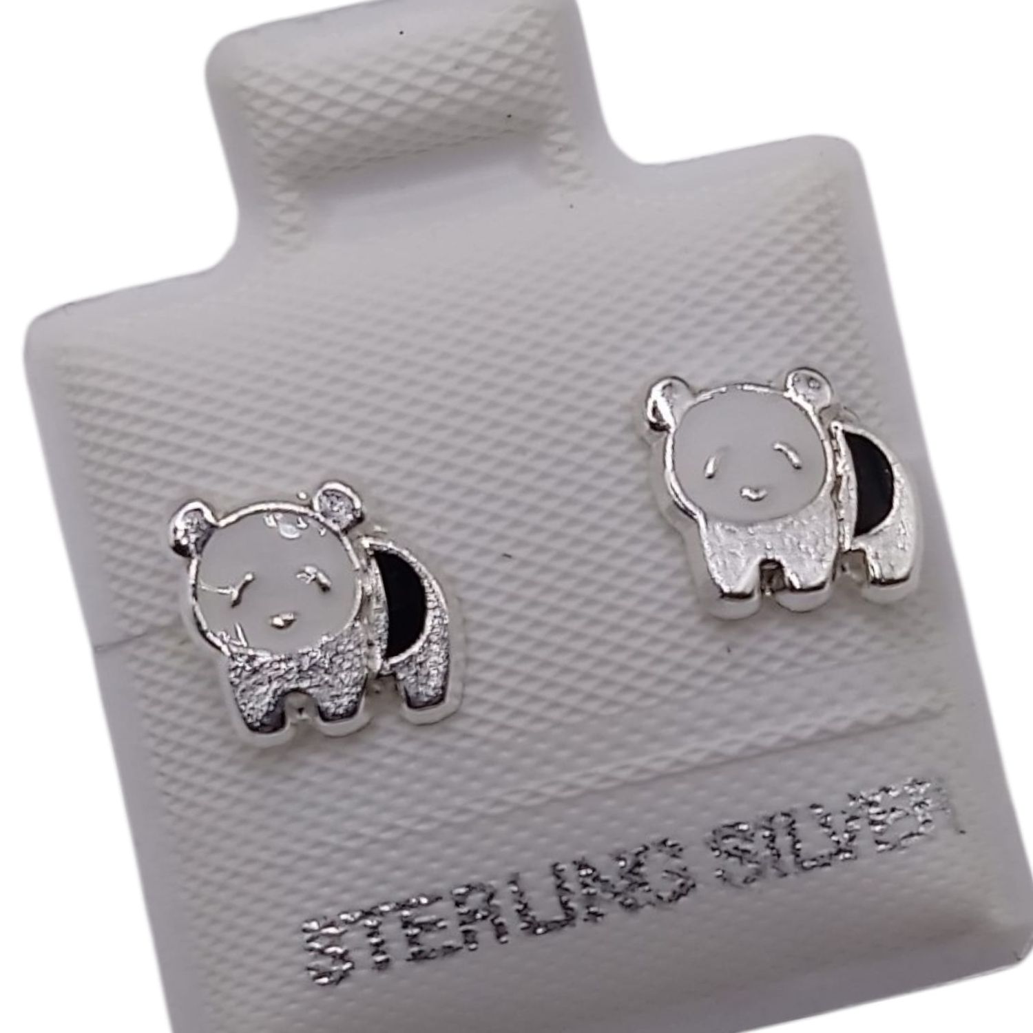 BROQUEL ESMALTADO OSO, BROCHE BOLITA, PLATA .925