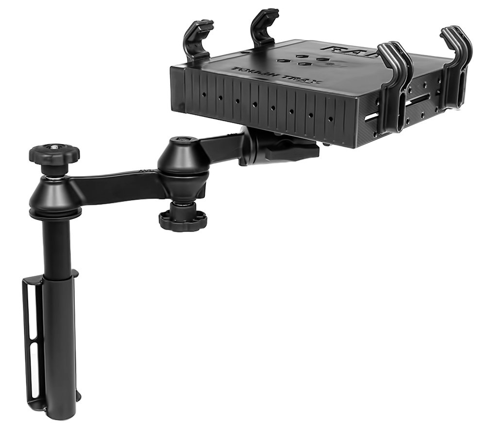Universal Flat Surface Vertical Drill-Down Vehicle Laptop Mount Stand