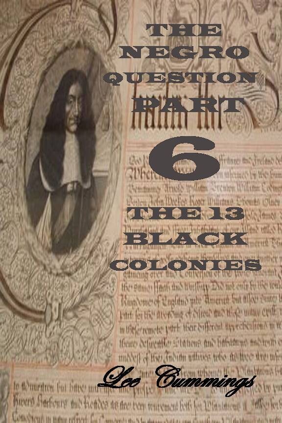 THE NEGRO QUESTION PART THE THIRTEEN BLACK 
 COLONIES - HARDCOVER