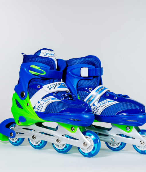 Patines Linea Roller 4 Ruedas Ajustables con Luz Azul / Verde