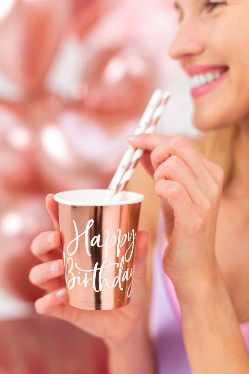 Beker Happy Birthday Rose Gold