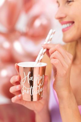 Beker Happy Birthday Rose Gold