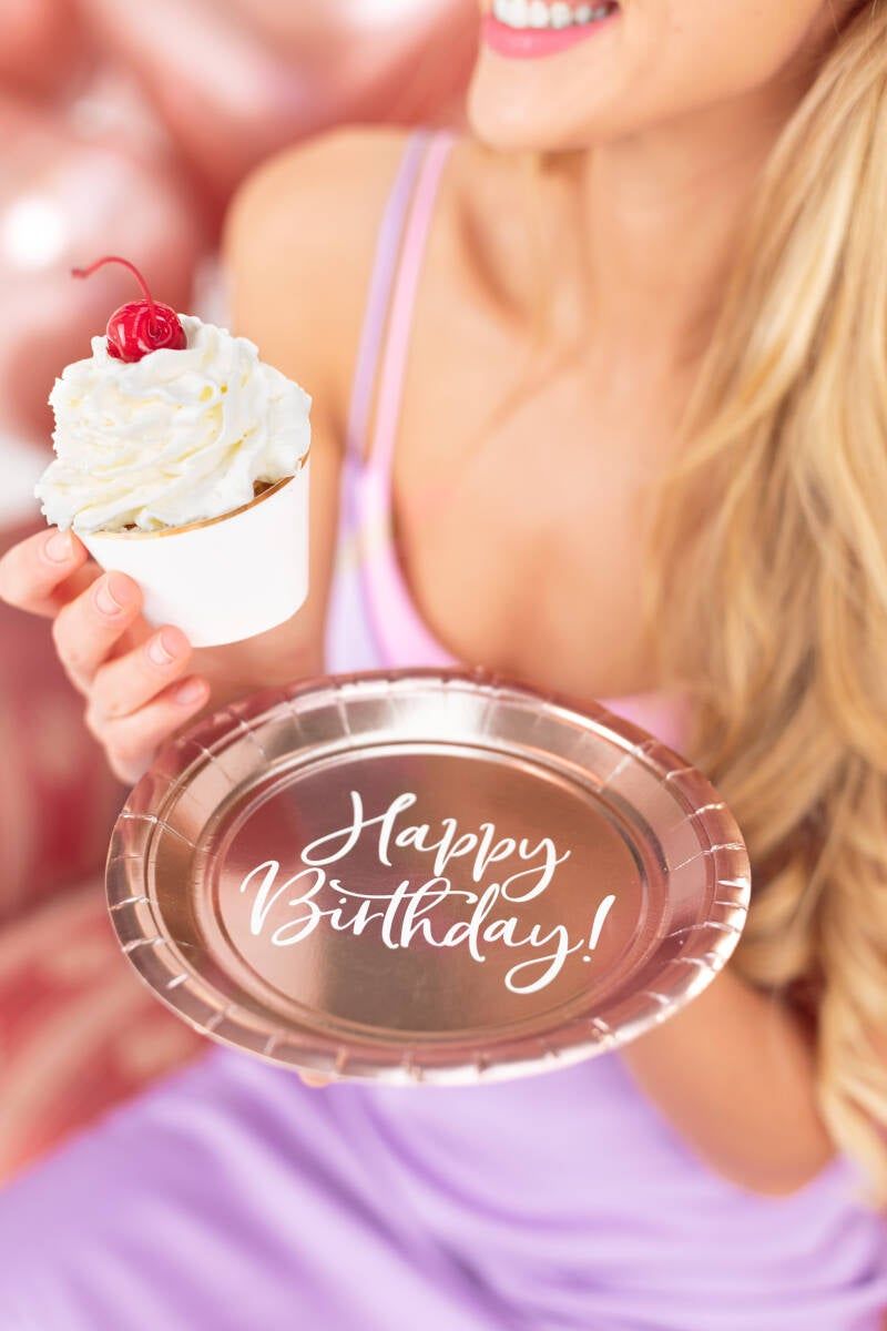 Bordjes Happy Birthday Rose Gold