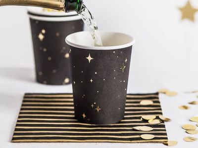 Beker zwart / goud