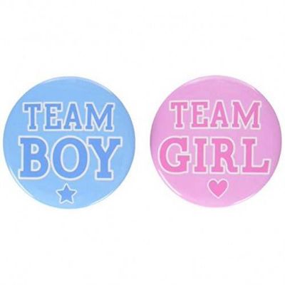 Buttons team boy / team girl