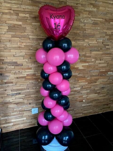 Pilaar folieballon gepersonaliseerd
