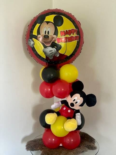 Ballondecoratie Mickey + knuffel