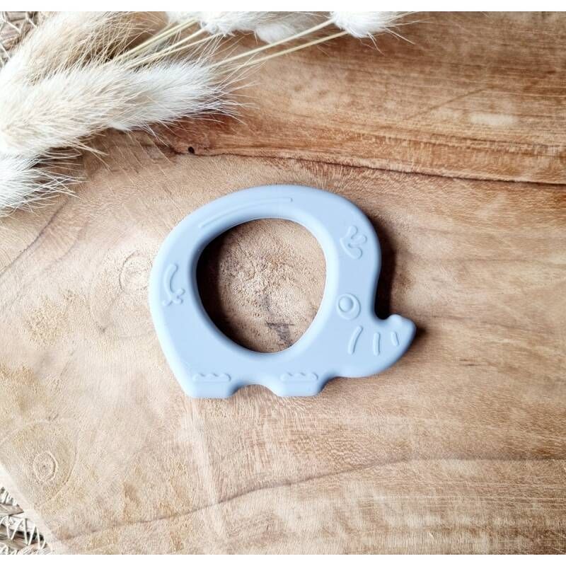 Bijtring olifant zachtblauw