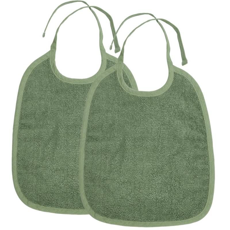 Slabbetjes badstof Forest Green 2st.