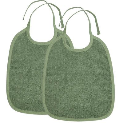 Slabbetjes badstof Forest Green 2st.