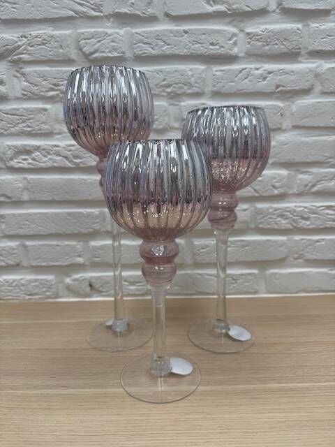 Windlicht glas 3st.