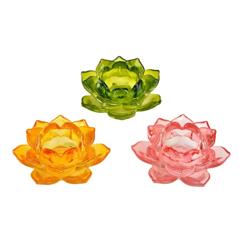 Theelichthouder Lotus 1st. — Groen