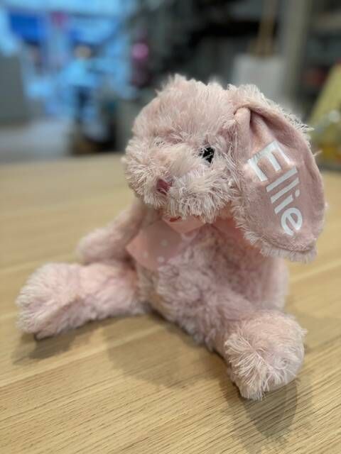 Knuffelkonijn gepersonaliseerd — roze