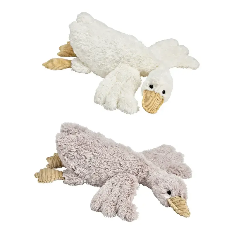 Pluche eend — greige