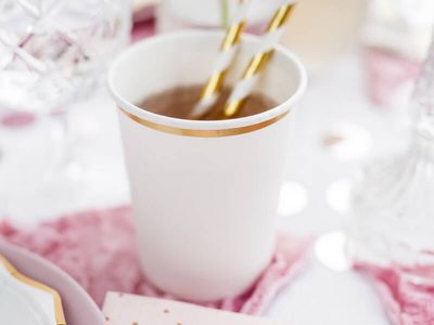 Beker Wit met gouden rand