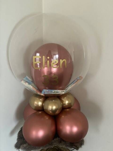 Bubbelballon tafelmodel gepersonaliseerd