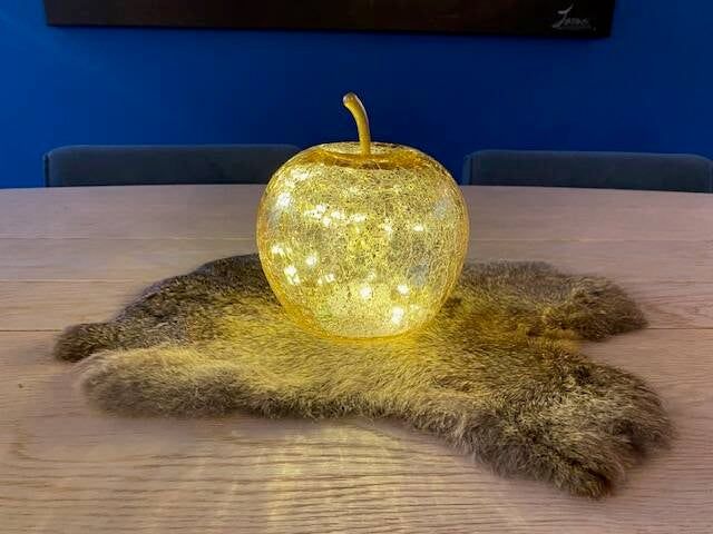 Appel goud met 20 ledlampjes