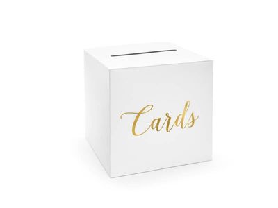 Kaarten box goud