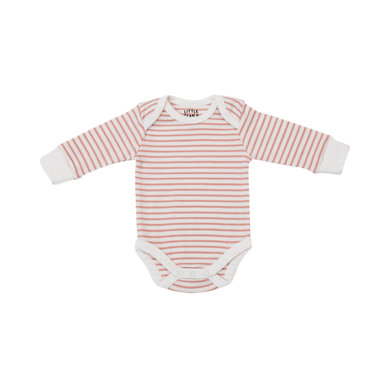 Body Eva Little Team B roze — wit/roze gestreept / 0-6 maanden