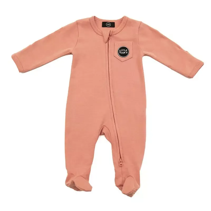 Pyjama bio katoen Little Team B oud roze — oud roze / 3-6 maanden