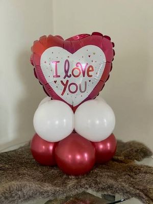 Tafelmodel folieballon klein Valentijn